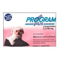 Program Plus 2,3/46 mg Cães Até 4,5 kg - 2 comp Program Plus 2,3/46 mg Cães Até 4,5 kg - 2 comp